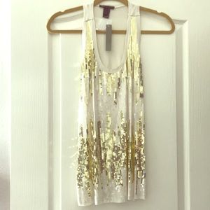 Sequined good and cream top